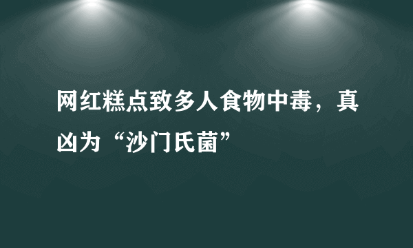 网红糕点致多人食物中毒，真凶为“沙门氏菌”