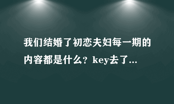 我们结婚了初恋夫妇每一期的内容都是什么？key去了哪几期？