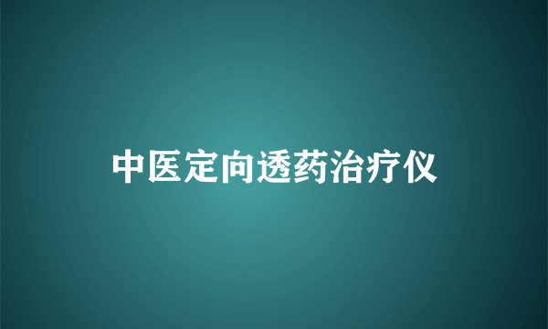 中医定向透药治疗仪