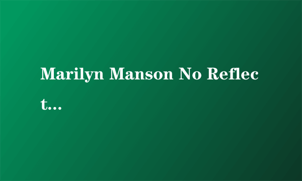 Marilyn Manson No Reflection中文歌词 不要翻译器翻译的，