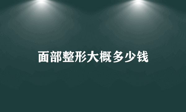 面部整形大概多少钱