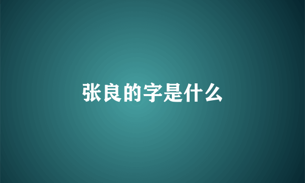 张良的字是什么