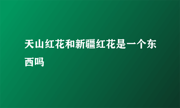 天山红花和新疆红花是一个东西吗