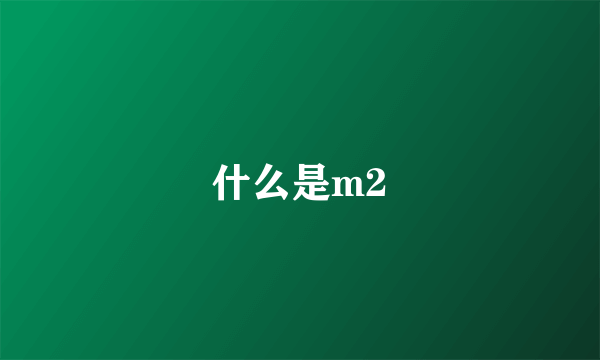 什么是m2