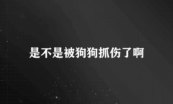 是不是被狗狗抓伤了啊