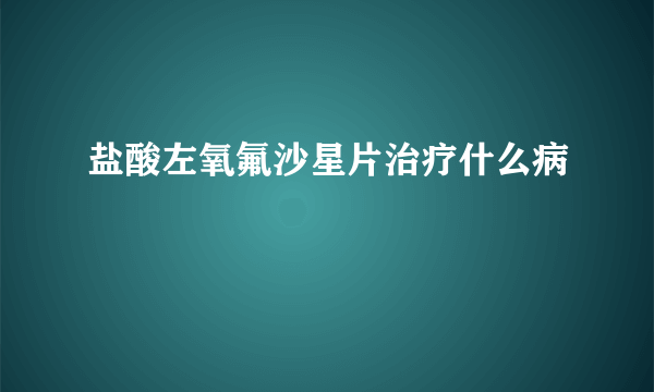 盐酸左氧氟沙星片治疗什么病