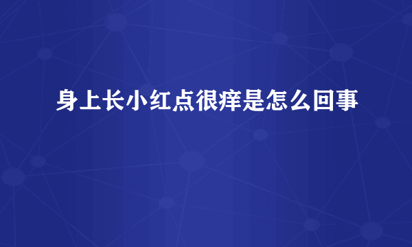 身上长小红点很痒是怎么回事