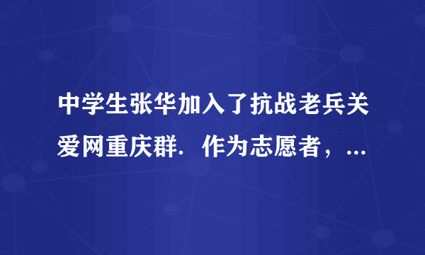 中学生张华加入了抗战老兵关爱网重庆群．作为志愿者，张华经常利用课余时间，深入到重庆各地，为在世的老兵们做一些义务劳动，逢年过节还用节省下来的零花钱为老兵们购买各种生活用品．对张华的行为理解正确的有（　　）①表明战争与和平是当今时代的主题    ②他行使了对自己财产的处分权③他热心公益，具有强烈的社会责任感  ④他弘扬了以爱国主义为核心的民族精神．A. ①②③B.  ②③④C.  ①②④D.  ①③④