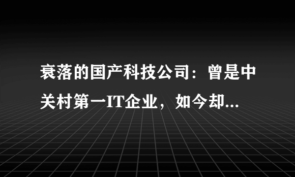 衰落的国产科技公司：曾是中关村第一IT企业，如今却在做开关插座