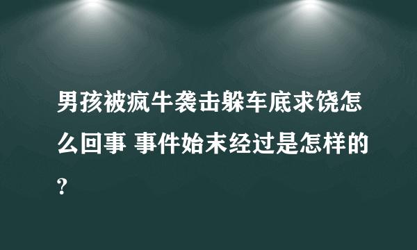 男孩被疯牛袭击躲车底求饶怎么回事 事件始末经过是怎样的？