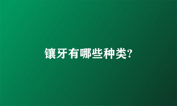 镶牙有哪些种类?