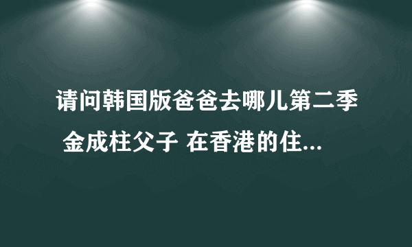 请问韩国版爸爸去哪儿第二季 金成柱父子 在香港的住所是哪里？