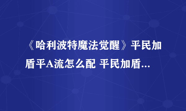 《哈利波特魔法觉醒》平民加盾平A流怎么配 平民加盾平A流介绍