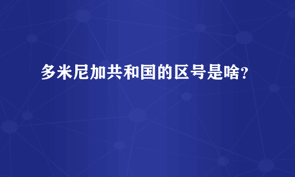 多米尼加共和国的区号是啥？