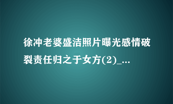 徐冲老婆盛洁照片曝光感情破裂责任归之于女方(2)_徐冲老婆盛洁照片_飞外网