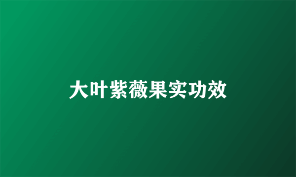 大叶紫薇果实功效