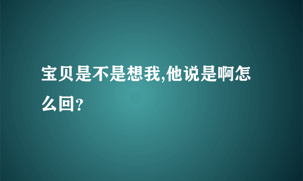 宝贝是不是想我,他说是啊怎么回？