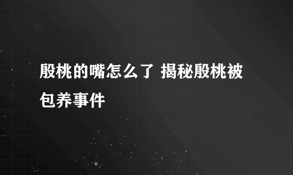 殷桃的嘴怎么了 揭秘殷桃被包养事件