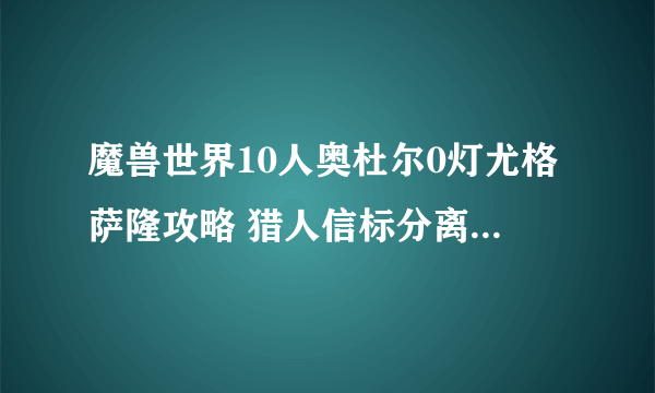 魔兽世界10人奥杜尔0灯尤格萨隆攻略 猎人信标分离打法讲解