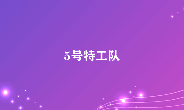 5号特工队