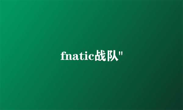 fnatic战队