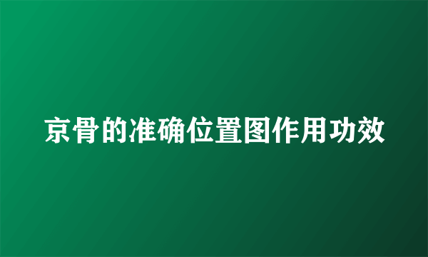 京骨的准确位置图作用功效