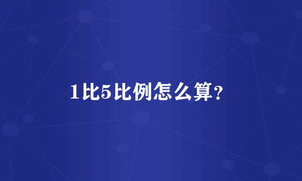 1比5比例怎么算？