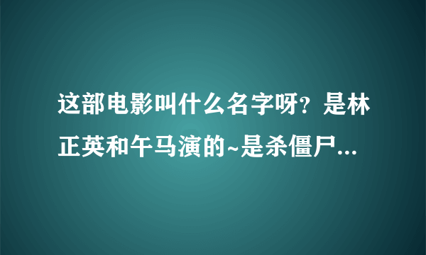 这部电影叫什么名字呀？是林正英和午马演的~是杀僵尸的！林正英是个道士~午马是个神父！