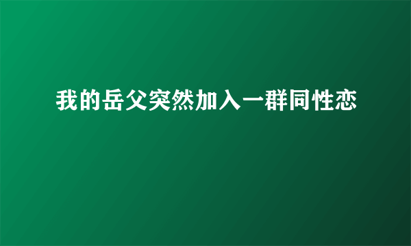 我的岳父突然加入一群同性恋