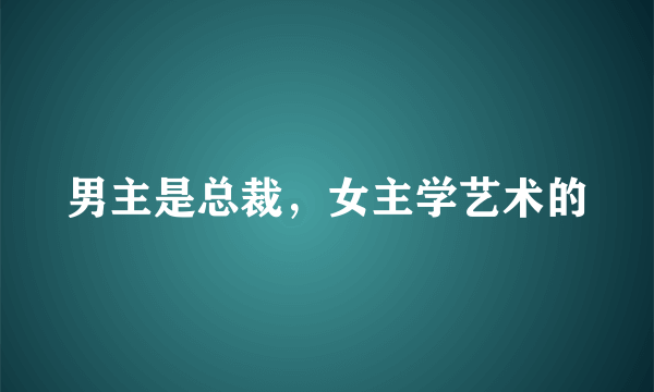 男主是总裁，女主学艺术的