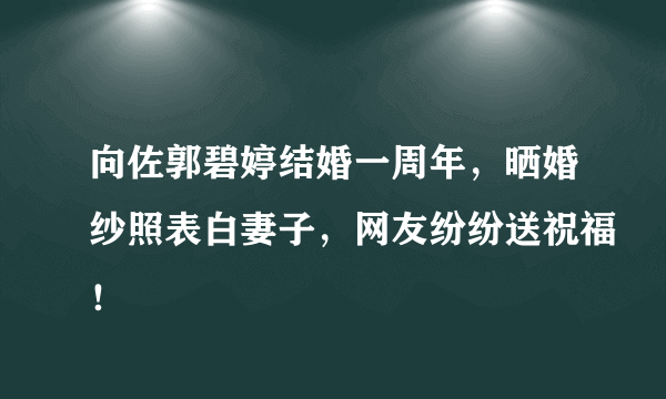 向佐郭碧婷结婚一周年，晒婚纱照表白妻子，网友纷纷送祝福！