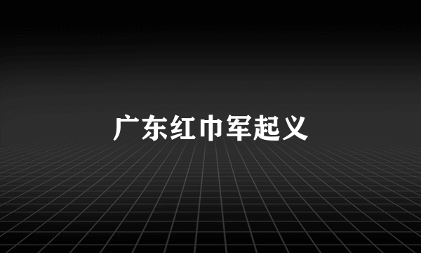 广东红巾军起义