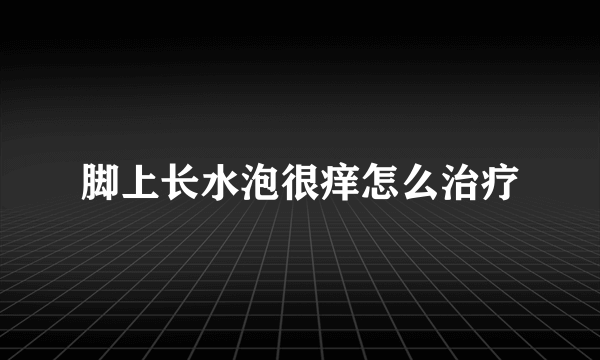 脚上长水泡很痒怎么治疗