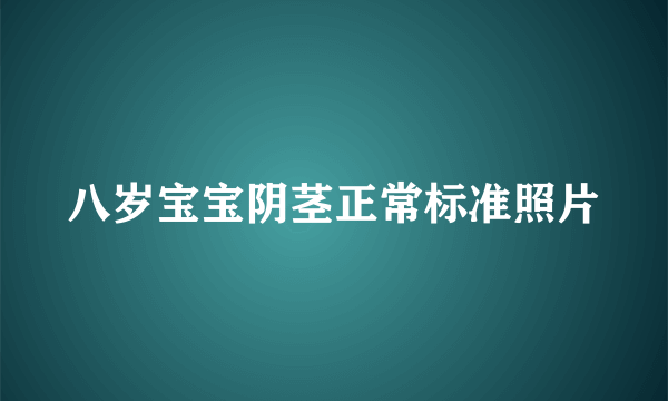 八岁宝宝阴茎正常标准照片