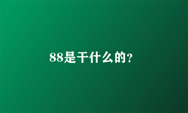 88是干什么的？