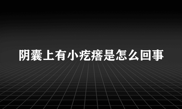 阴囊上有小疙瘩是怎么回事