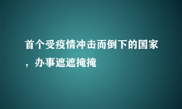 首个受疫情冲击而倒下的国家，办事遮遮掩掩