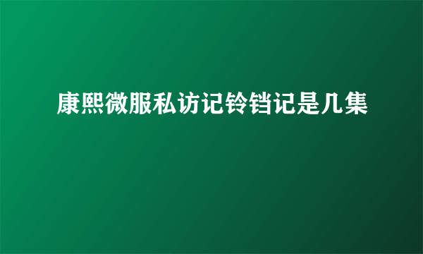 康熙微服私访记铃铛记是几集