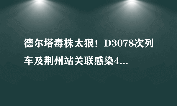 德尔塔毒株太狠！D3078次列车及荆州站关联感染4地13人-飞外