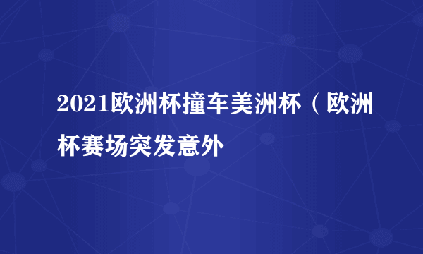 2021欧洲杯撞车美洲杯（欧洲杯赛场突发意外