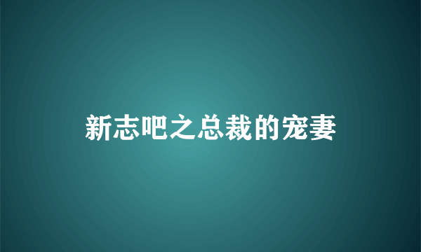 新志吧之总裁的宠妻