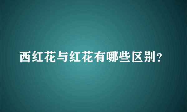 西红花与红花有哪些区别？