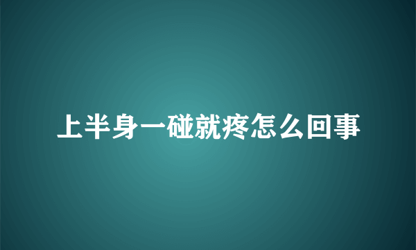 上半身一碰就疼怎么回事