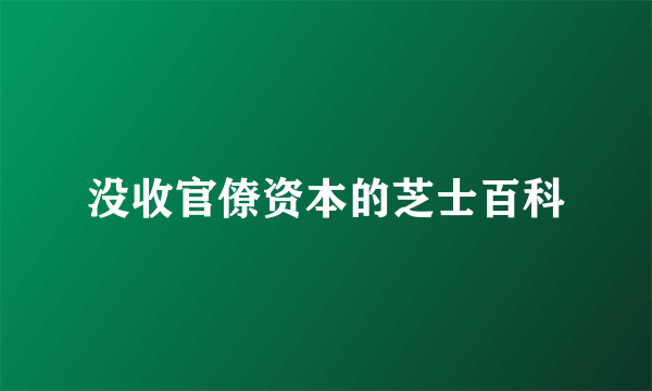 没收官僚资本的芝士百科