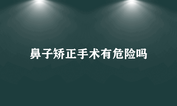 鼻子矫正手术有危险吗