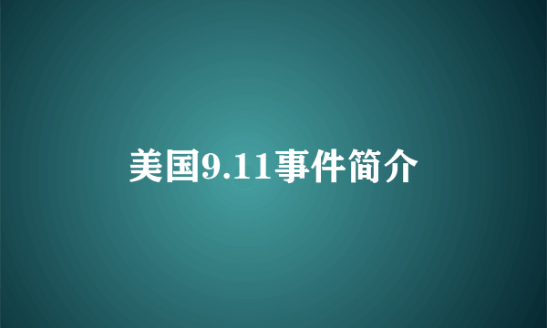 美国9.11事件简介