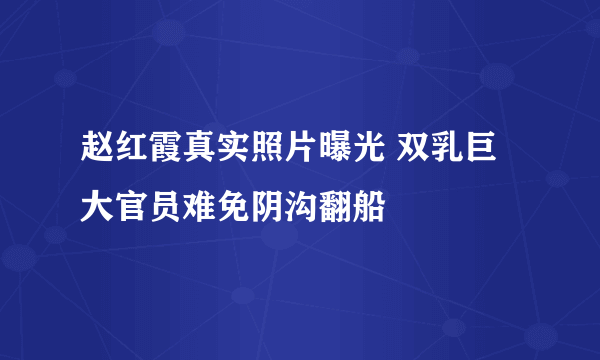 赵红霞真实照片曝光 双乳巨大官员难免阴沟翻船