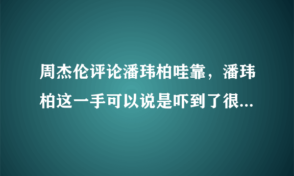 周杰伦评论潘玮柏哇靠，潘玮柏这一手可以说是吓到了很多人-飞外网