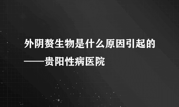 外阴赘生物是什么原因引起的——贵阳性病医院