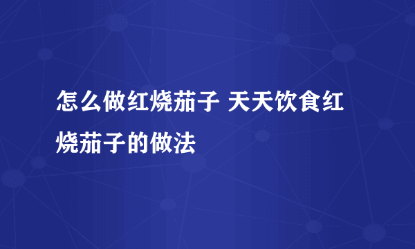 怎么做红烧茄子 天天饮食红烧茄子的做法